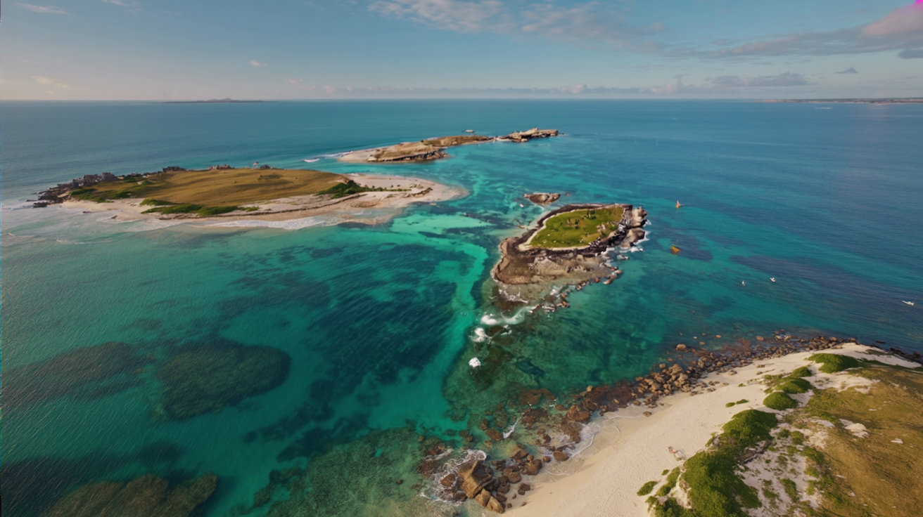 Paisagem de Abrolhos indicando a melhor época para visitar